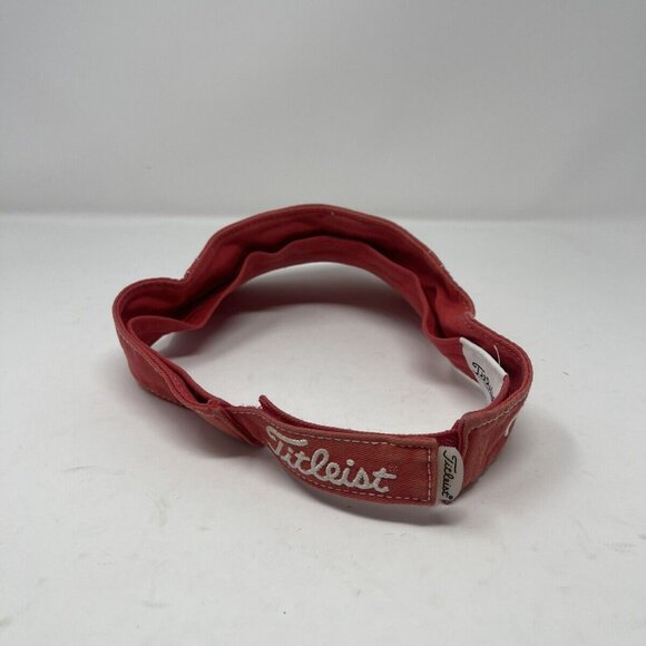 Titleist Pro V1 Red Adjustable Embroidered Golf Visor Cap Hat - Picture 10 of 12